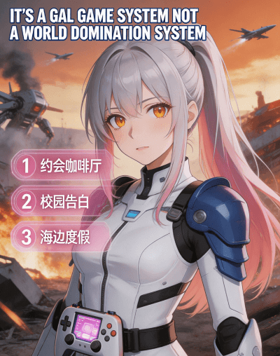 It's a Gal Game System, Not a World Domination System!